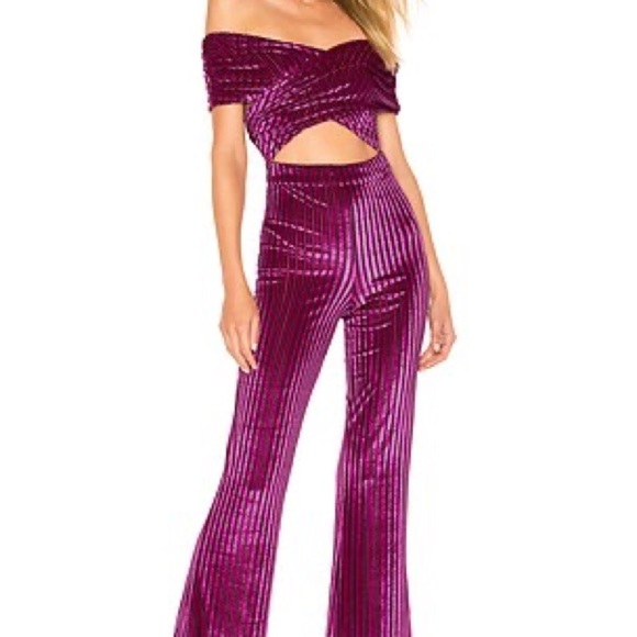 House of Harlow 1960 Pants - House of Harlow Size XS Lynette Jumpsuit in Deep Magenta